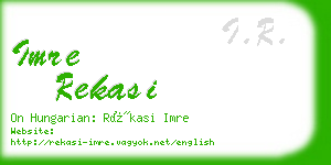 imre rekasi business card